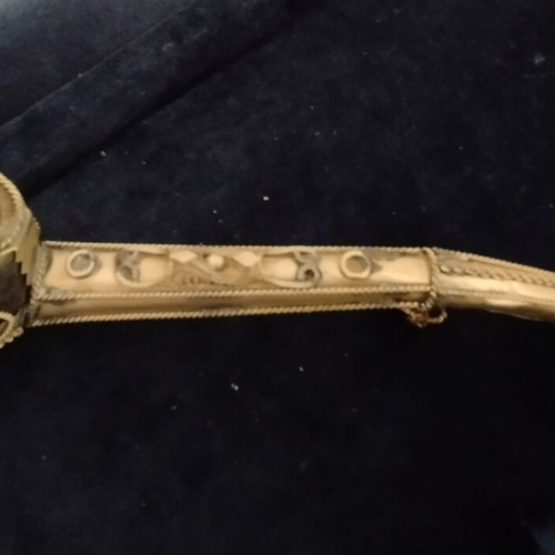 Collectible pipe used, handmade wooden with silver decoration