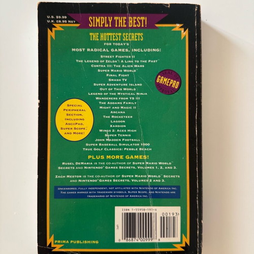 Super Nes Games Secrets book used