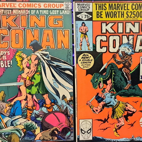 King Conan Marvel Comics 2 used issues, Conan the Barbarian