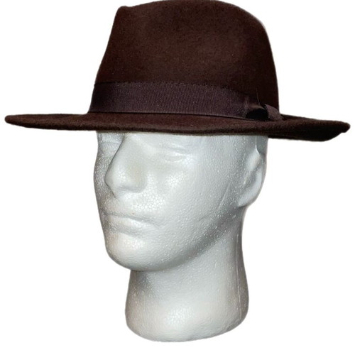 Fedora hat brown like new, size 57