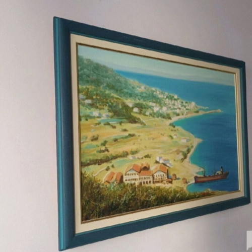 Oil painting on canvas used, 71x51 cm framed