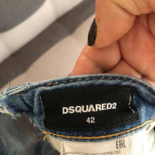 Dsquared blue distressed slim jeans size 42 large used