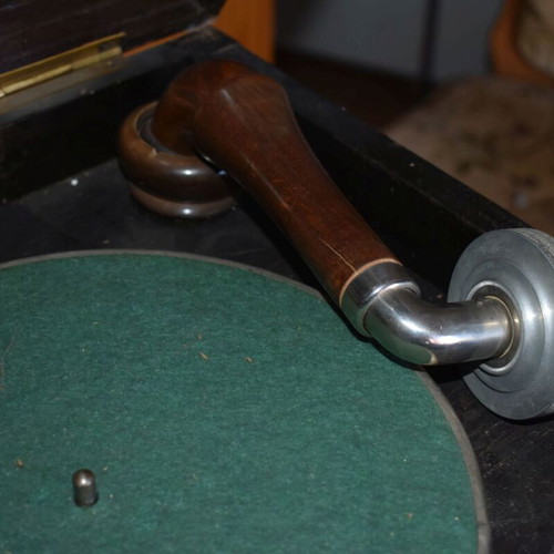 Antique gramophone used, rare, about 100 years old