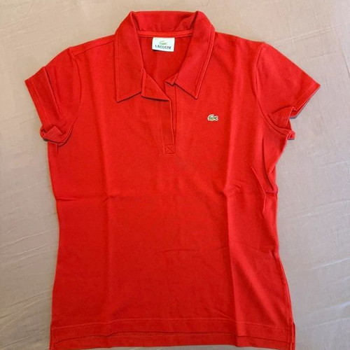 Lacoste women's polo shirt size 40 like new, red