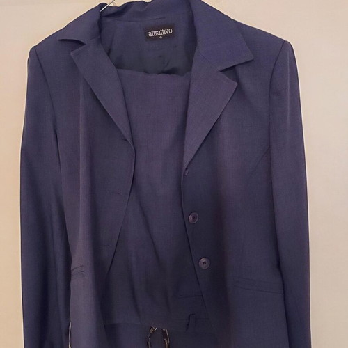Attrattivo summer suit like new, set jacket L trousers XL dark blue
