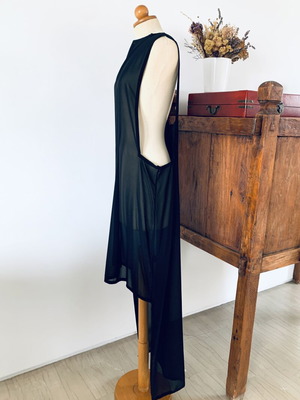 Asymmetric tunic Ioanna Kourbela new, black, size S