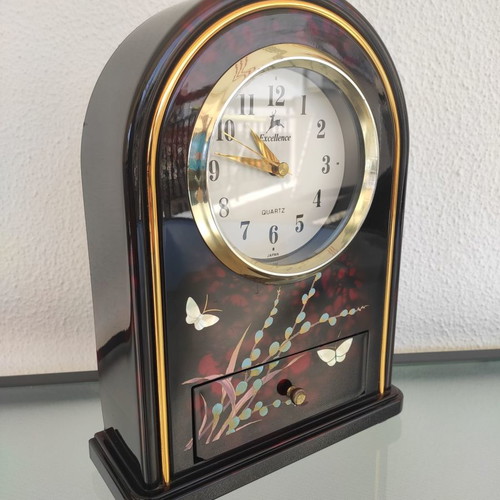 Japanese analog tabletop clock new with drawer