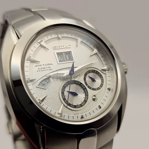 Seiko Artura Kinetic Perpetual watch like new, 45mm sapphire crystal
