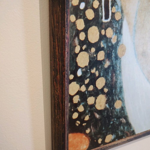 Painting Danae by Gustav Klimt on stretcher like new 100x95