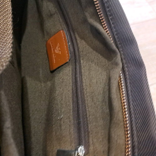 Giorgio Armani laptop bag like new, brown