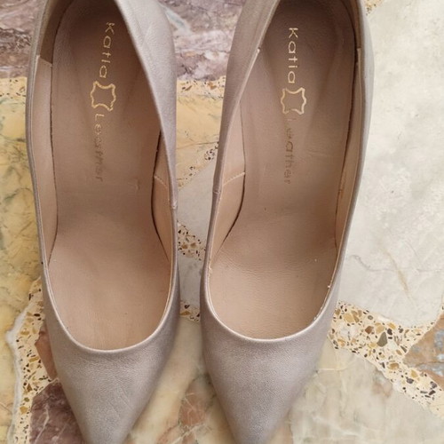 Katia Shoes women's pumps used, 10 cm heel, size 36, gold and silver