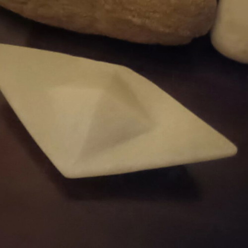Cycladic marble ship sculpture, handcrafted