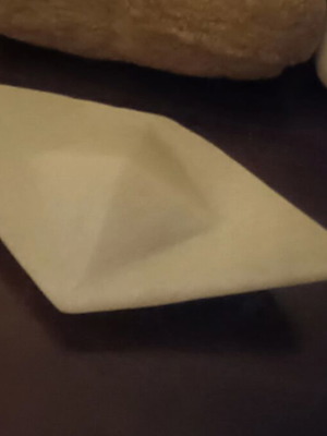 Cycladic marble ship sculpture, handcrafted