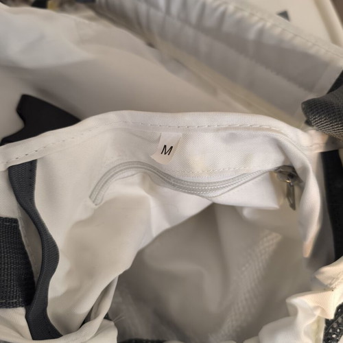Marsipos for Small Dogs used, white with black details and pockets
