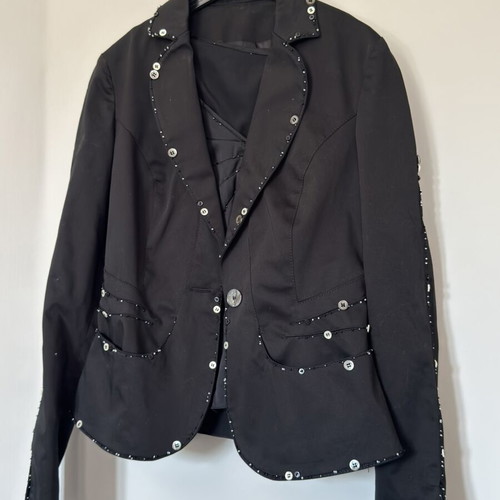 Moschino Jeans blazer and top set like new, black and yellow