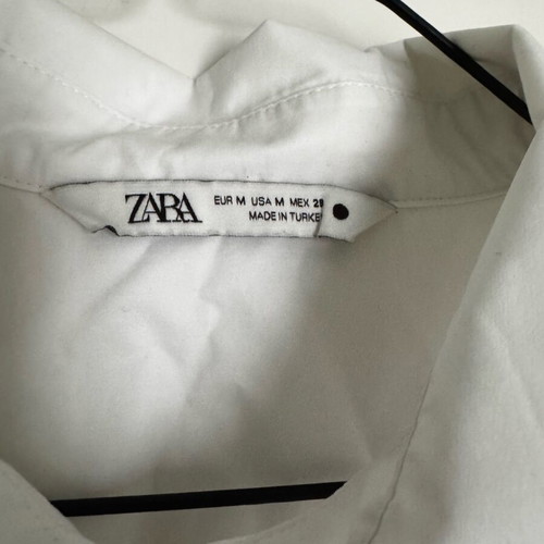 Zara white women's shirt size M used with open back