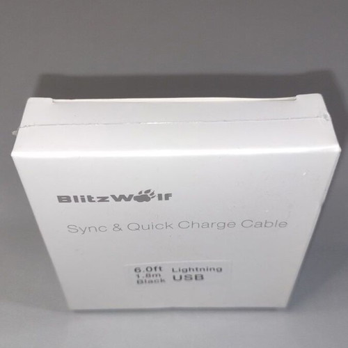 BlitzWolf USB-A to Lightning braided cable 1.8m, Apple MFI certified