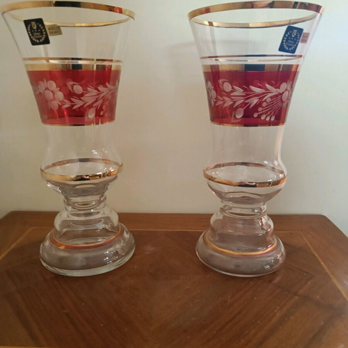Vintage crystal vases 25 cm like new