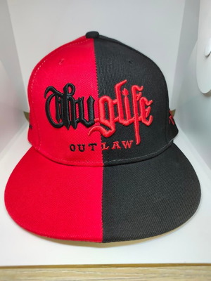 2Pac Thug Life Outlaw Snapback Hat new, red and black
