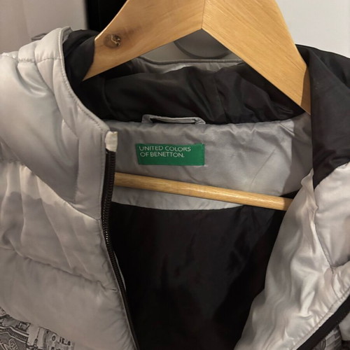 Benetton kids winter jacket new for 11-12 years black and gray