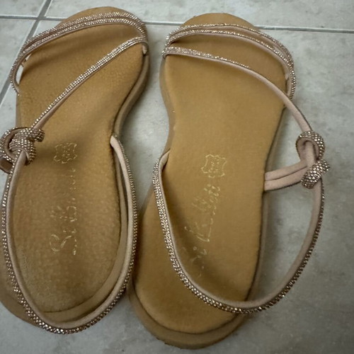 Si Bolleti leather sandals pink gold size 40 used