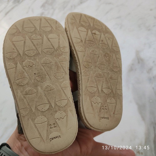 Camper Twins size 22 silver shoes used