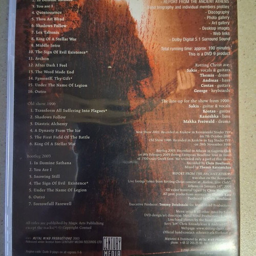 Rotting Christ In Domine Sathana DVD, metal
