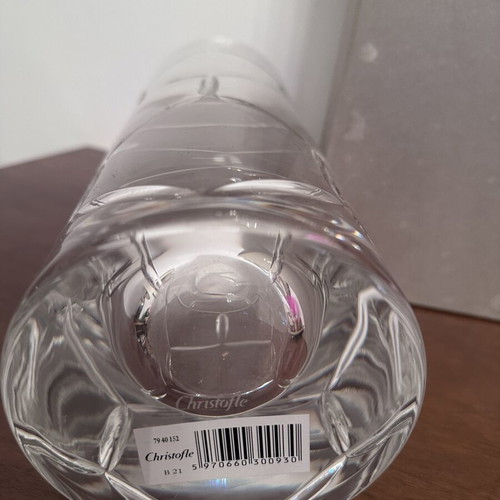 Christofle crystal vase 40 cm new with box