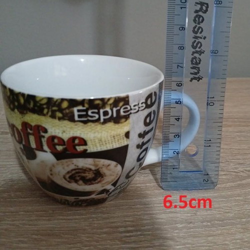 Coffee cup and saucer set 6 pieces like new