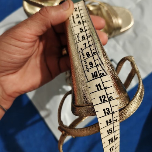 Πέδιλα Envie Shoes χρυσαφί καινούργια, νούμερο 41, τακούνι 12 πόντο