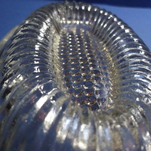 Vintage solid glass grater used for fruits and baby food