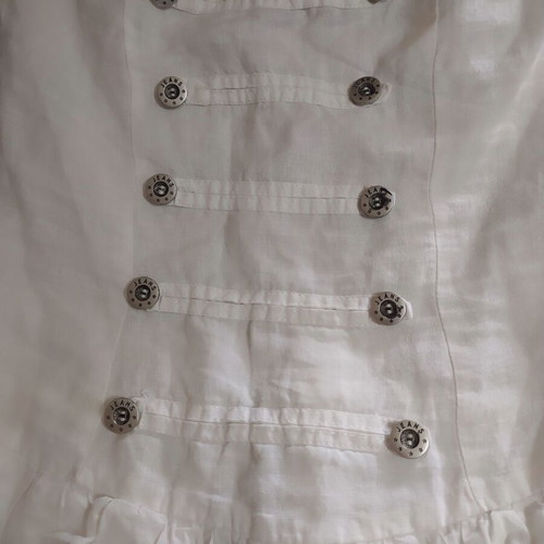 Miss Envy Linen Strapless Blouse new, size Small, white