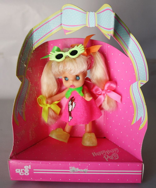  VINTAGE 80'S HAPPY SISTERS DOLL HAPPY PARTY EL GRECO GREECE RARE PACKAGE NEW !