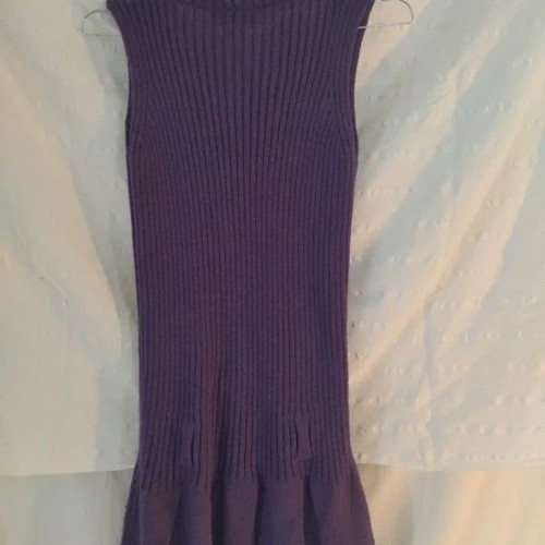 Purple sleeveless knit mini dress like new, size S/M