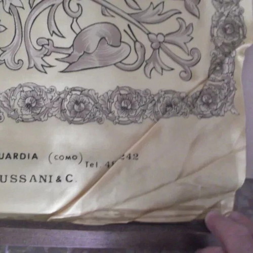 Italy Vintage 1974 Silk Wall Hanging Calendar used