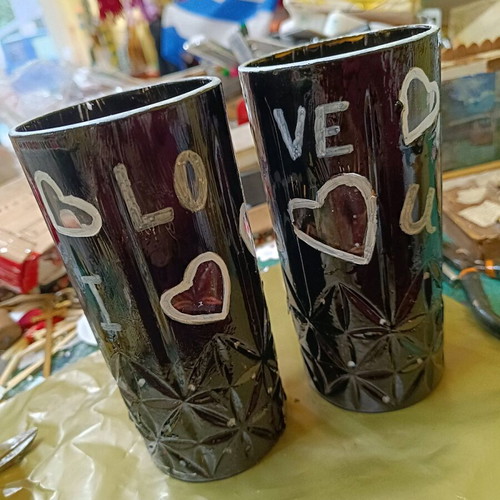 Decorative glasses for couple new