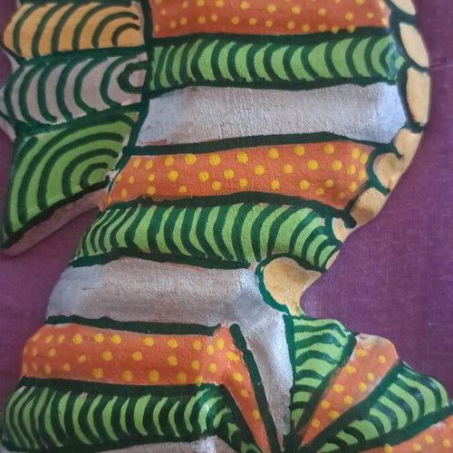 Ceramic Seahorse Hand-Painted with Acrylic Colors