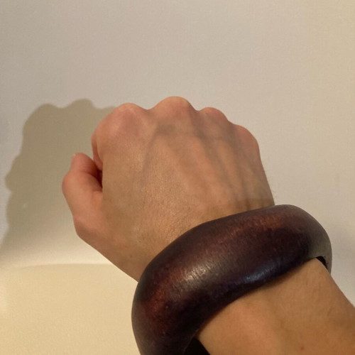 Wooden bracelet purple asymmetric like new