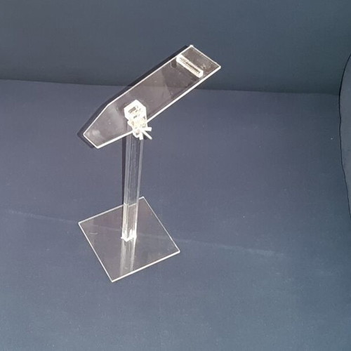 Shoe stand with adjustable tilt, 25 cm plexiglass