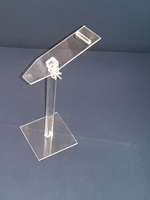 Shoe stand with adjustable tilt, 25 cm plexiglass