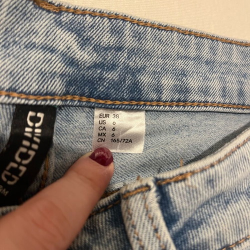 H&M jeans blue low waist flare denim used size 38