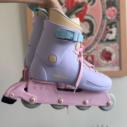 Impala inline skates size 38 like new, pastel colors