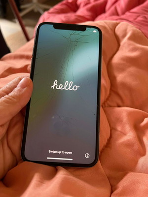 iPhone XS 64GB μεταχειρισμένο, σπασμένη οθόνη, λευκό