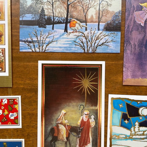 Christmas cards new, pack of 5, mouth and foot painting group