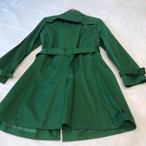 Talbots green trench coat with belt size M like new