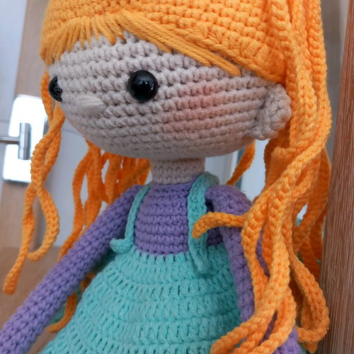 Handmade cotton doll 40 cm new, hypoallergenic filling