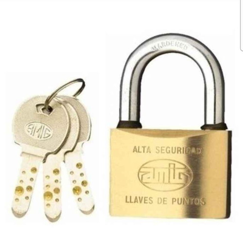 Amig brass high-security padlock 50mm new
