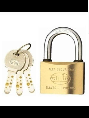Amig brass high-security padlock 50mm new