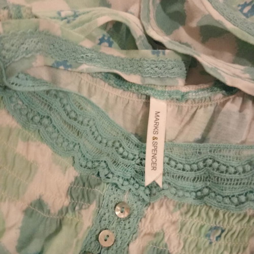 Marks & Spencer floral sleeveless blouse cotton size UK 10 like new
