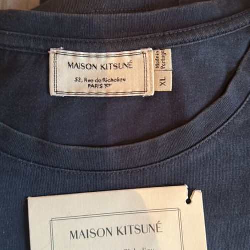 Maison Kitsune Paris T-shirt size XL, 2 pieces, grey and blue